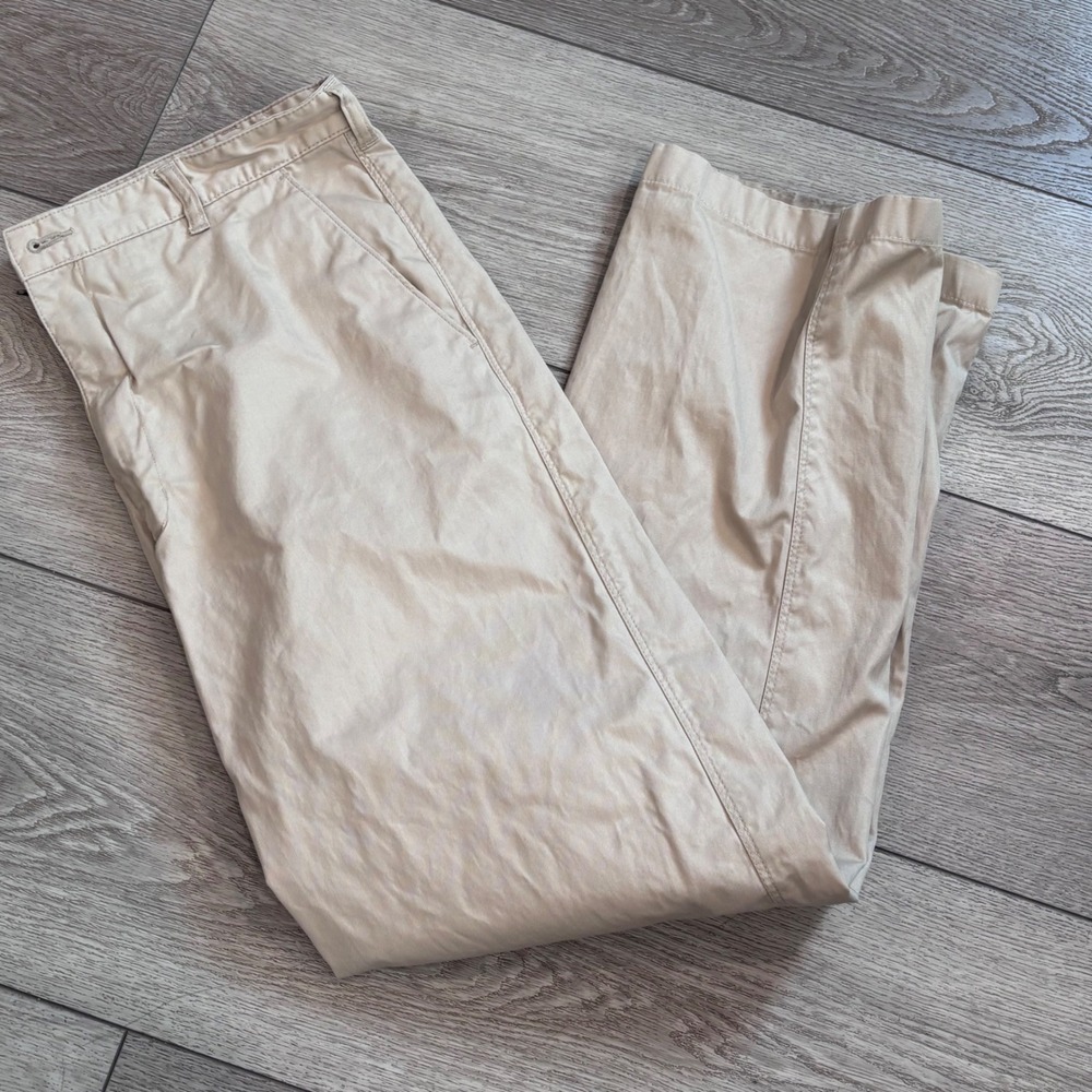Parx Chino Pants Mens 35x30 Khaki Beige Cotton Straight Leg Trousers Casual